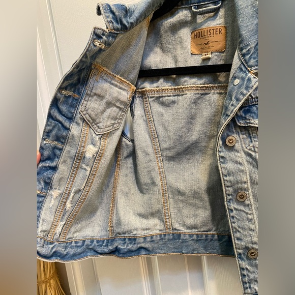Vintage Hollister Distressed Denim Vest Sz. XS - Picture 6 of 7